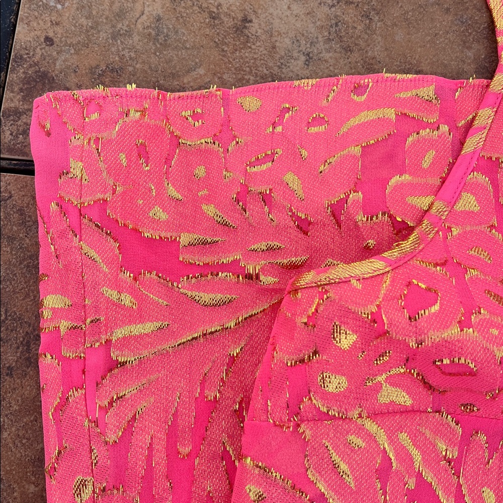 Lilly Pulitzer Lela Silk Slip Dress – Coral Reef Pineapple Clip - Picture 13 of 16